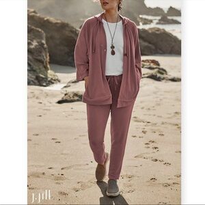 J. Jill Women's Mauve Track Pants & Hoodie Set
